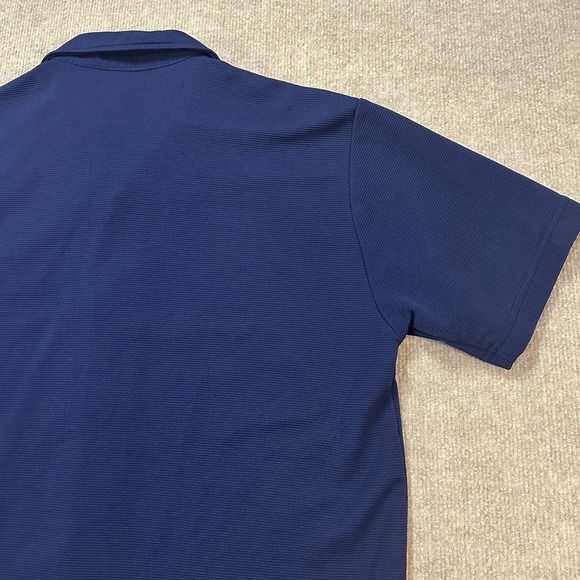 Tommy Hilfiger Bowling Shirt Mens Large Navy Blue Button Up Embroidered Logo - Picture 10 of 11